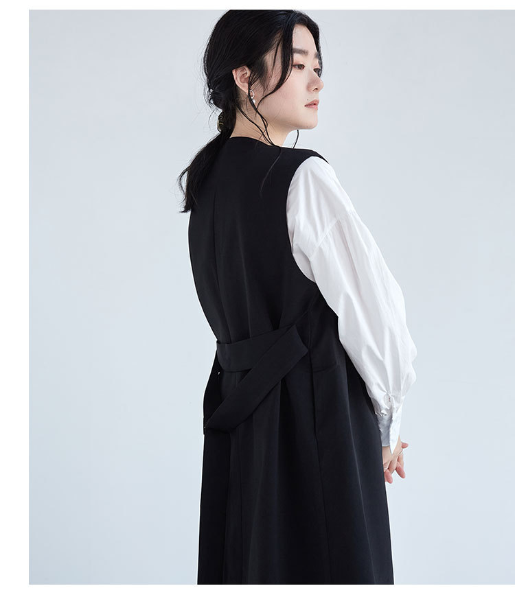 コート ポケット付き シンプル 2023新作 婦人服  スリム ロング丈