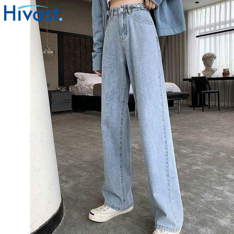 レッグパンツ 女性 ハイウエスト  ファッション ハート ストレート 2カラー ジーンズ 春