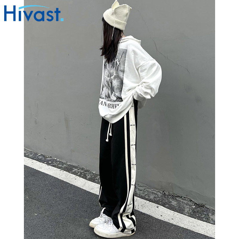 レッグパンツ 大人 ワイドパンツ  ストレート カジュアル ストライプ 春 ファッション