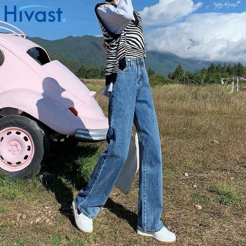 レッグパンツ 女性 ワイドパンツ  ストレート 2カラー ジーンズ 着瘦せ ポケット