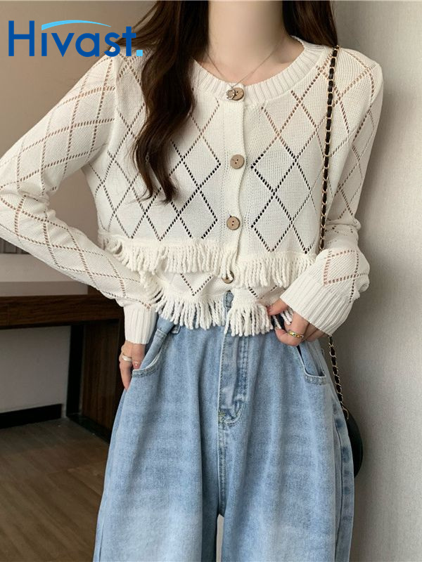 トップス ニット フェミニン 優しい ファッション ン ラウンドネック ジャケット
