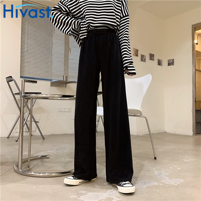 レッグパンツ 女性 ワイドパンツ  ストレート ハイウエスト デーリー ファッション