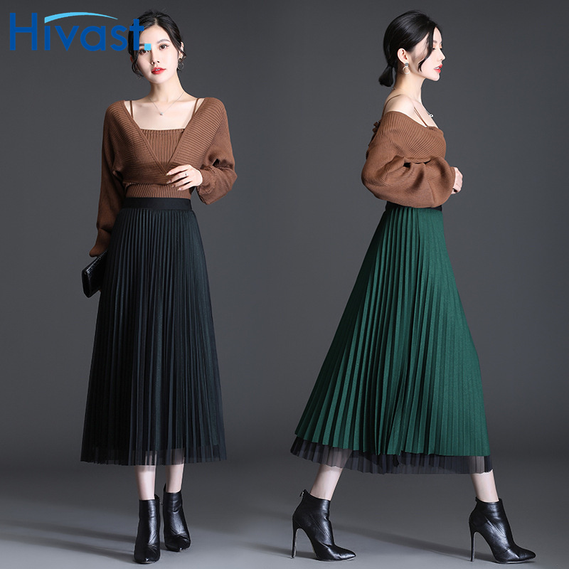 ハーフスカート 女性 リバーシブル チュールスカート 韓国風 上品 人気