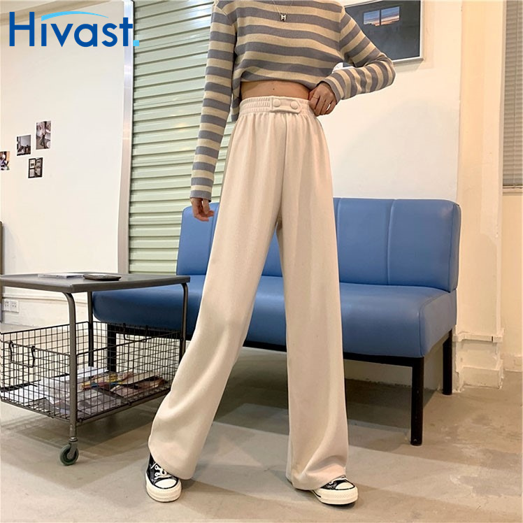 レッグパンツ 女性 ワイドパンツ  ストレート ハイウエスト デーリー ファッション