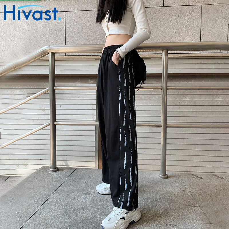 レッグパンツ カップル お出かけ ストレート ワイドパンツ 普段使い  ルーズ ハイウエスト