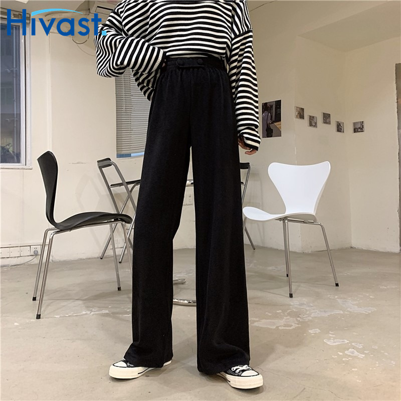 レッグパンツ 女性 ワイドパンツ  ストレート ハイウエスト デーリー ファッション