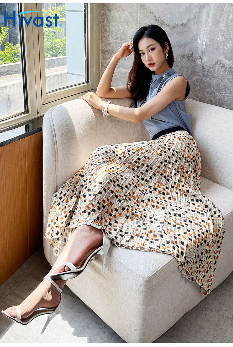 ハーフスカート 女性 花柄 ストレート Aラインスカート プリーツスカート おしゃれ
