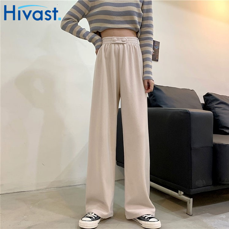 レッグパンツ 女性 ワイドパンツ  ストレート ハイウエスト デーリー ファッション