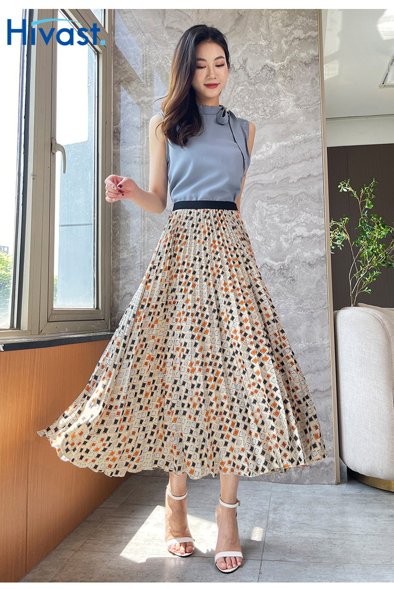 ハーフスカート 女性 花柄 ストレート Aラインスカート プリーツスカート おしゃれ