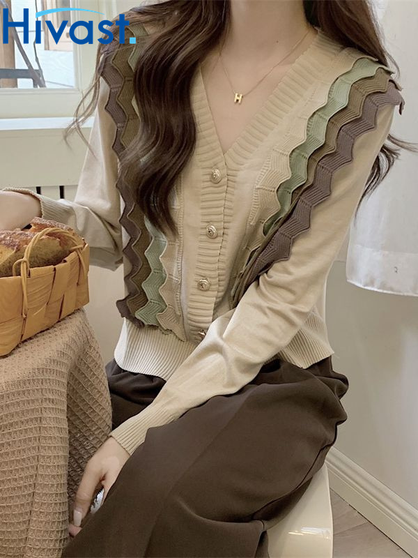 ジャンパー 優しい ニット カーディガン 薄手 女性 秋 2023年新作
