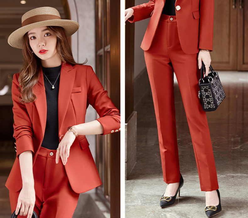 スーツ　レディース　2023 春の新作　カジュアルファッション　ヨロッパスタイル　スーツ2点セット
