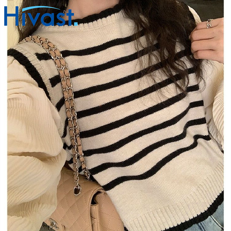 シャツ  ブラウス 上品 人気 女性  フェイクレイヤード ストレイプ 2023新品