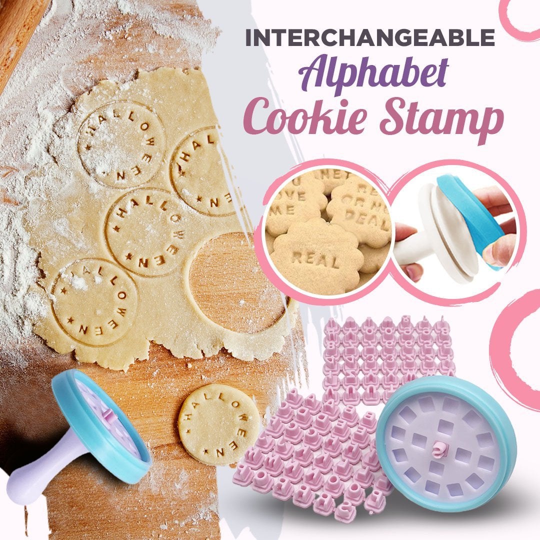 Interchangeable Alphabet Cookie Stamp Set