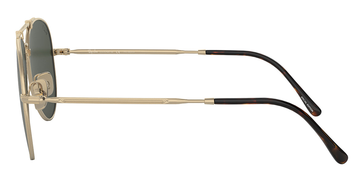 Ray-Ban Aviator Gold Plated Titanium RB 8125M 9143 Polarised