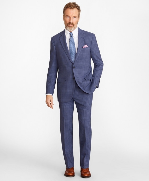 Madison Fit BrooksCool® Subtle Plaid Suit