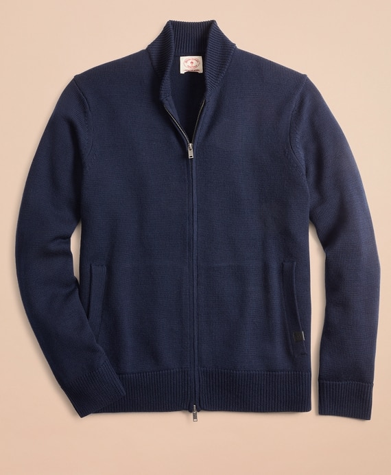 Merino Wool Zip-Up Sweater