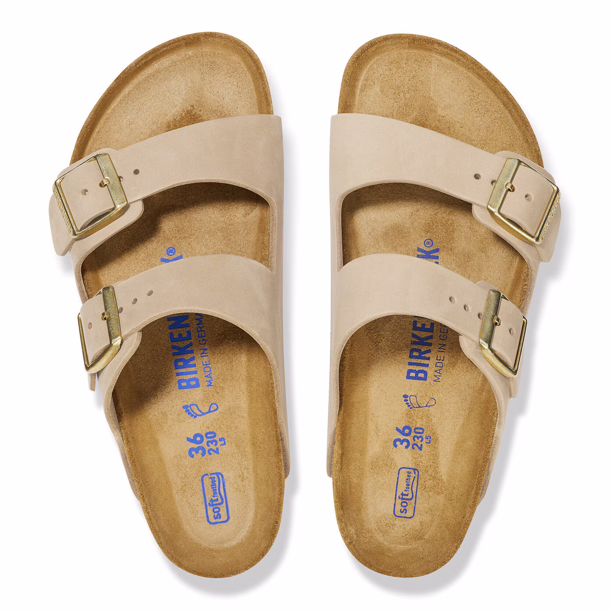 Arizona Lit de pied souple Cuir nubuck - Sandcastle