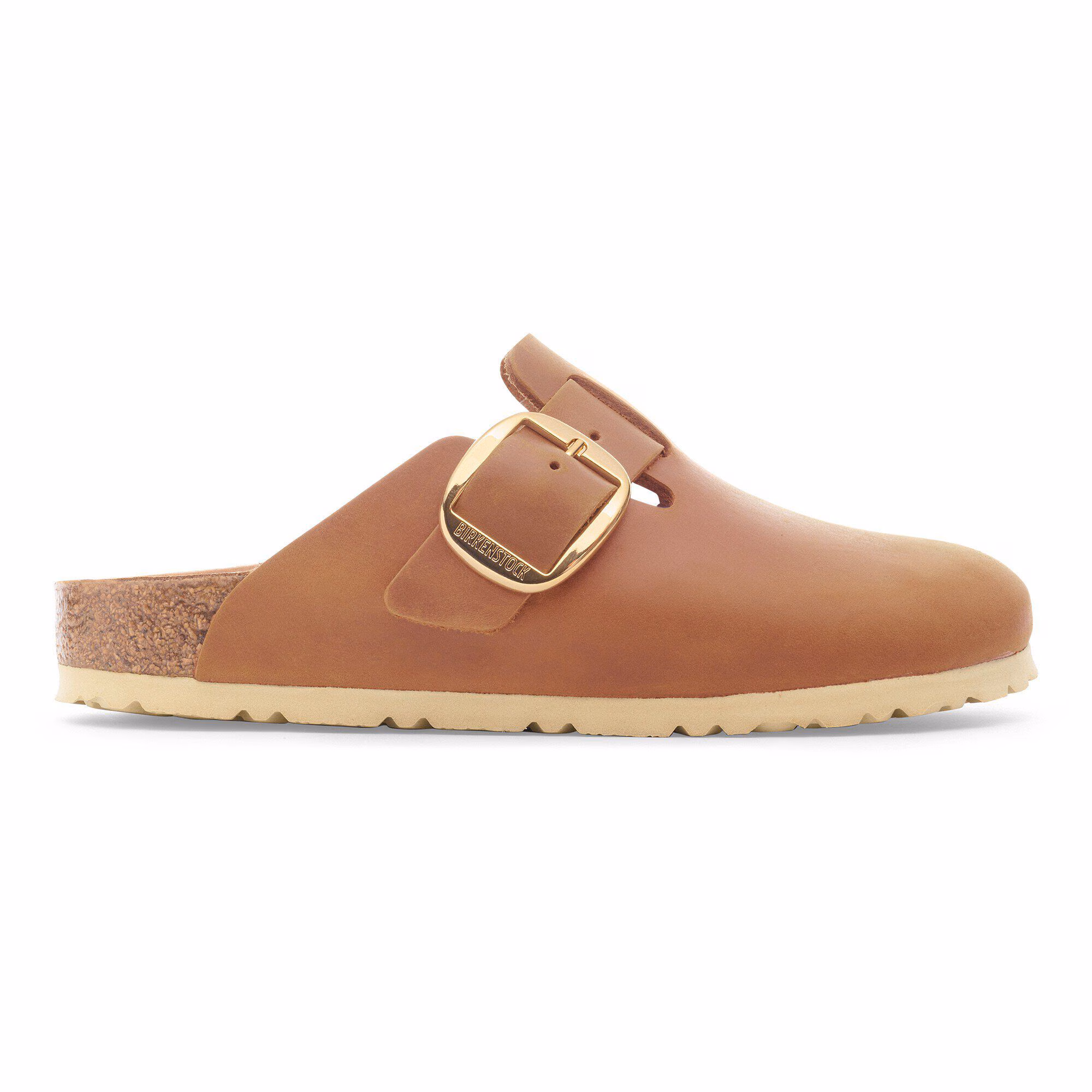 Boston Big Buckle Cuir huilé - Cognac
