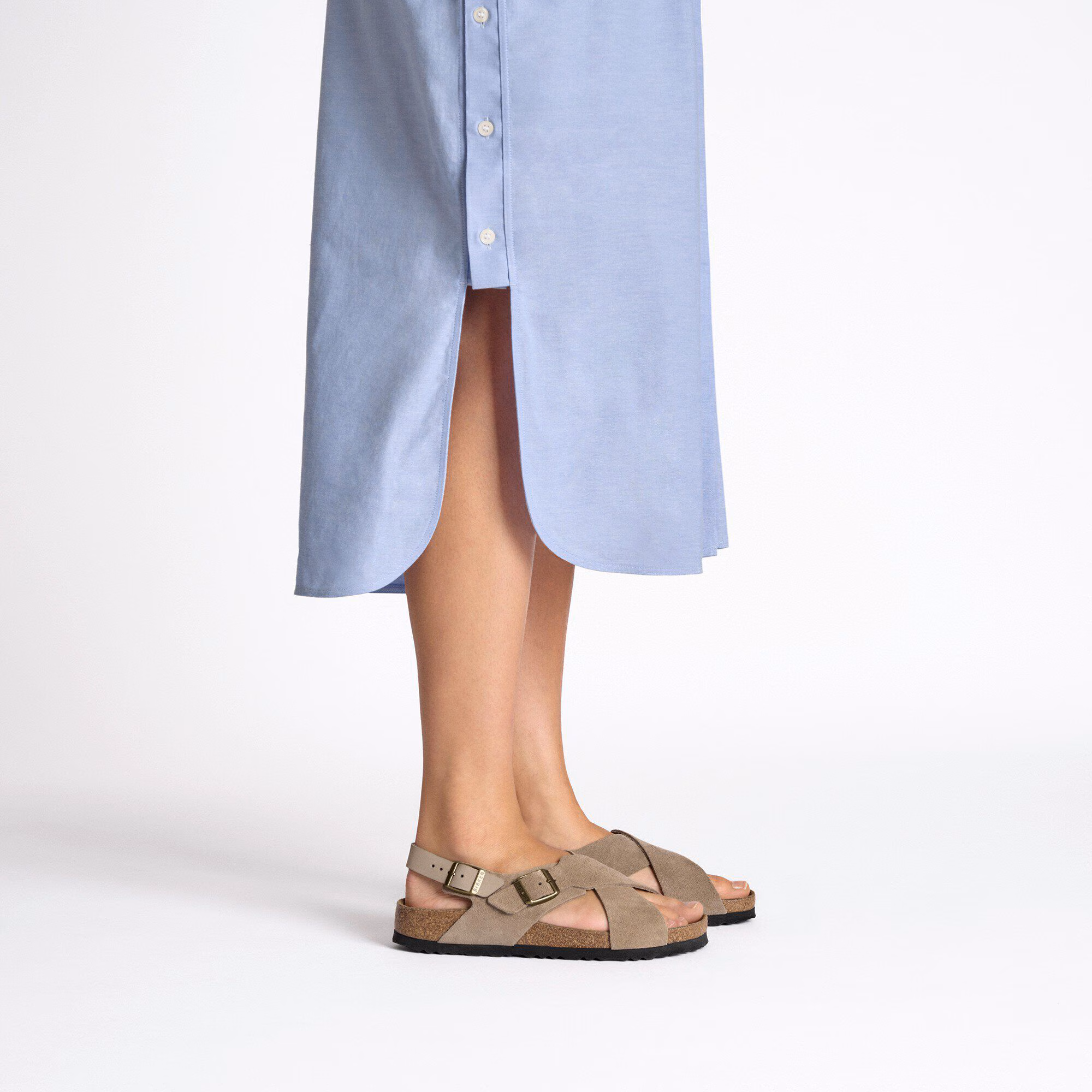 Tulum Soft Footbed Suède nubuck - Taupe