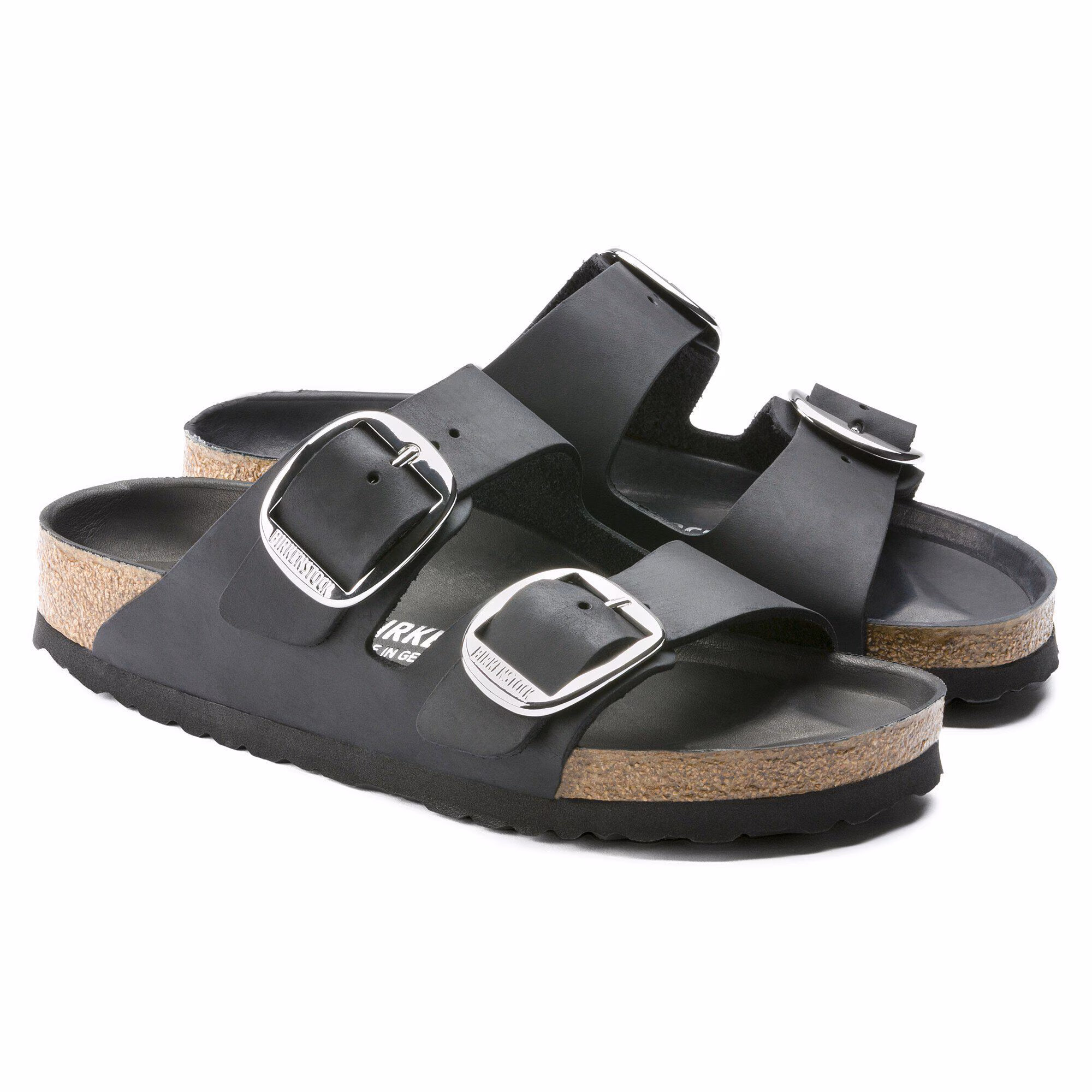 Arizona Big Buckle Cuir huilé - Black