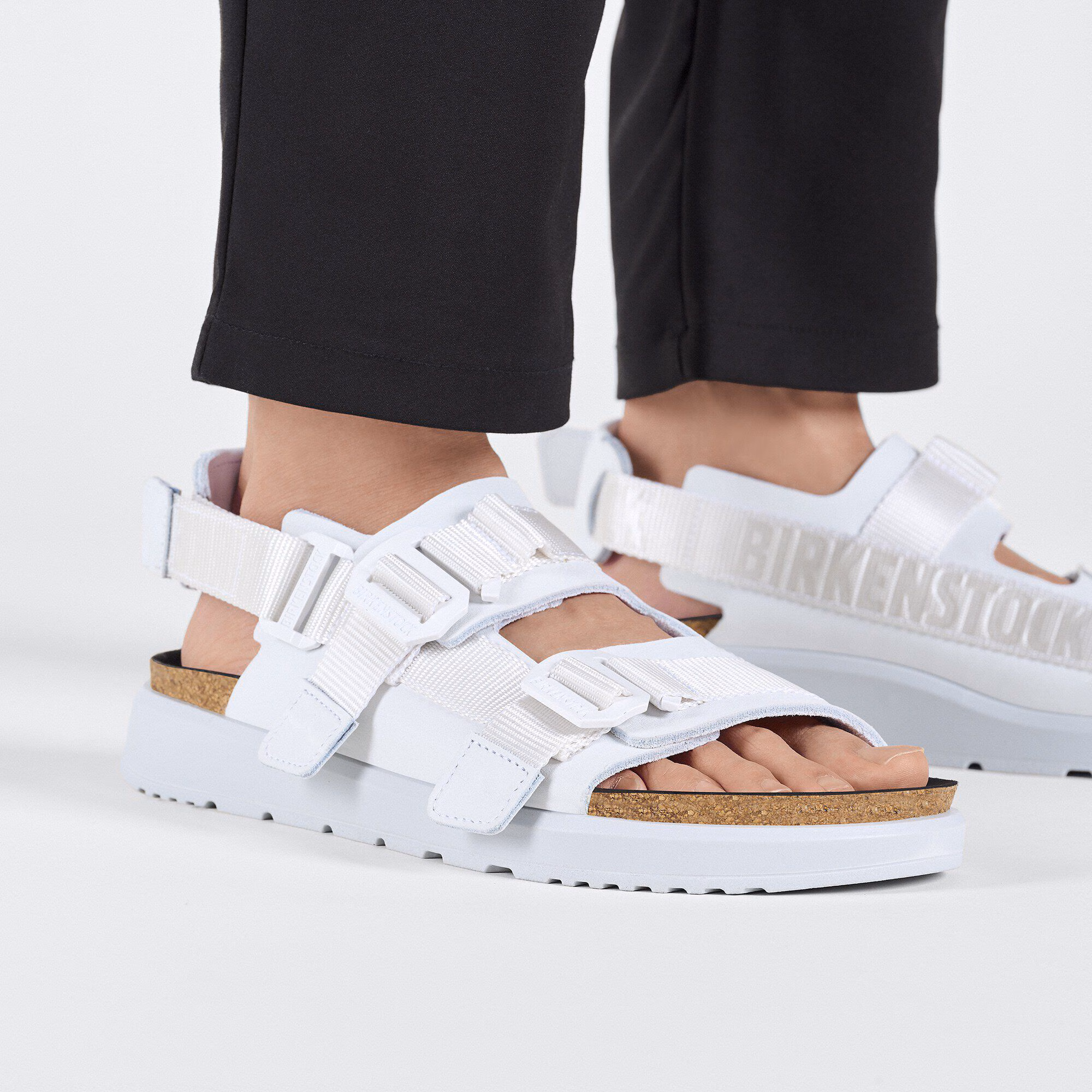 Shinjuku Cuir naturel/Textile - Blanc antique