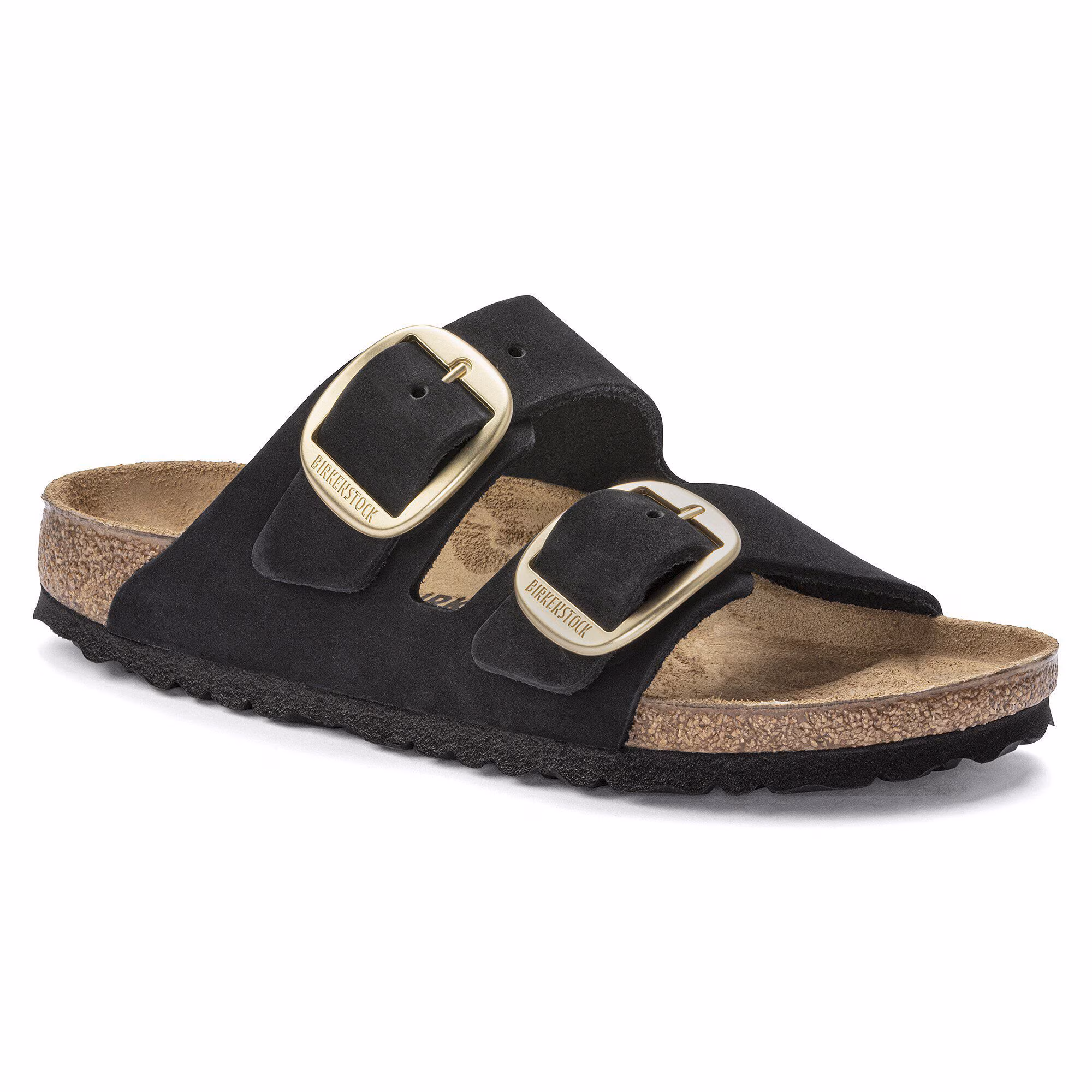 Arizona Big Buckle Cuir nubuck - Black
