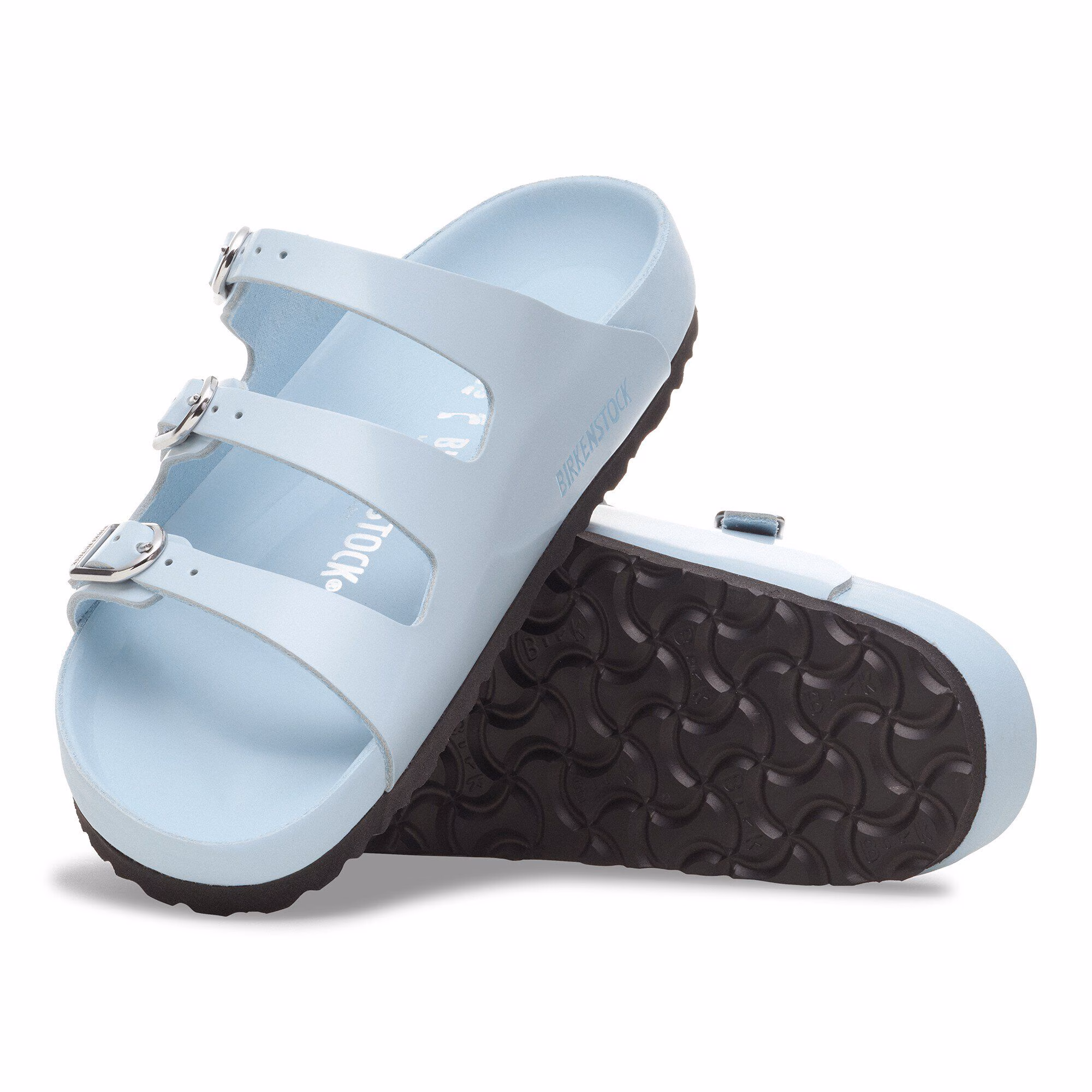 Florida  Fresh Cuir naturel verni - Baby Blue High Shine