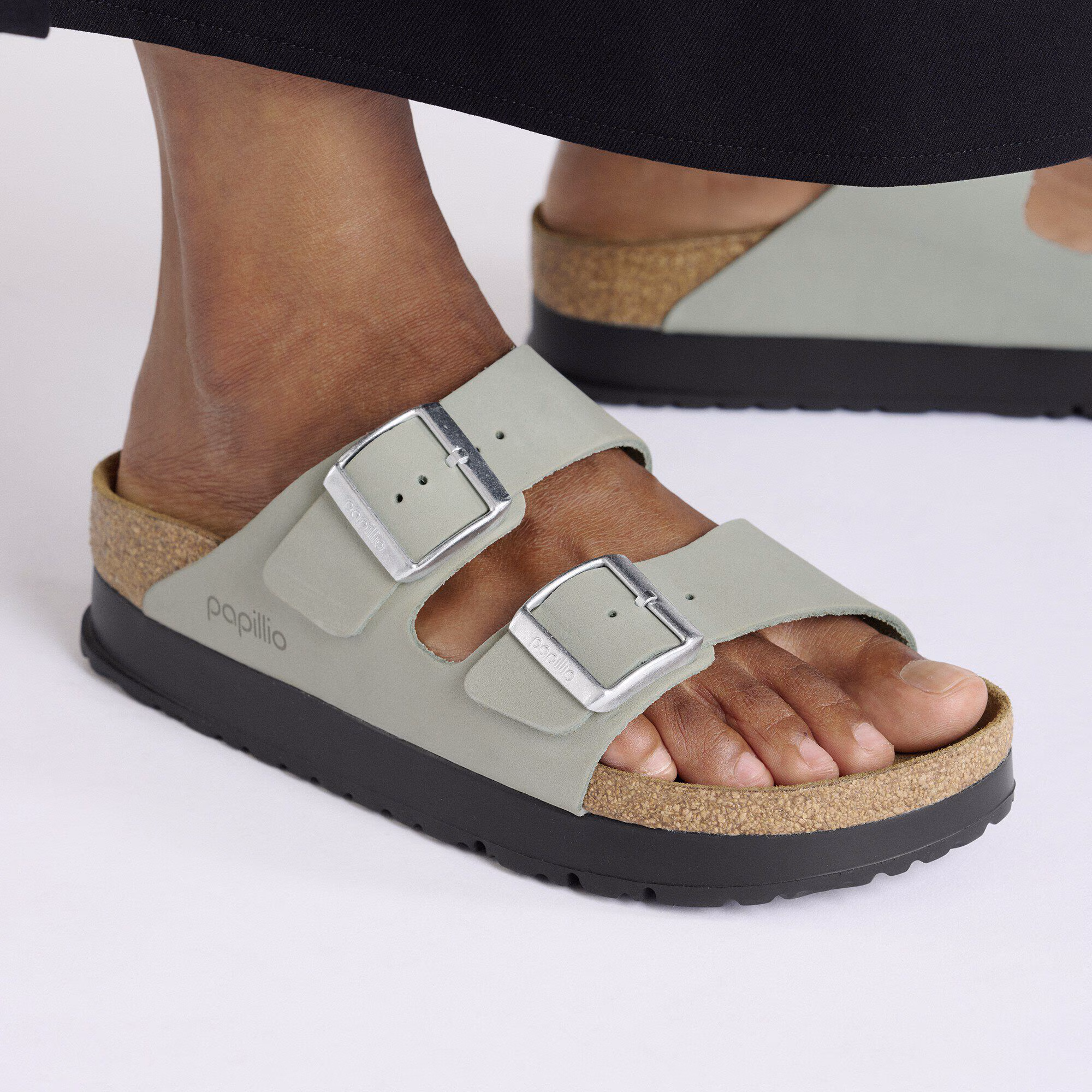 Arizona Flex Platform Cuir nubuck - Pure Sage