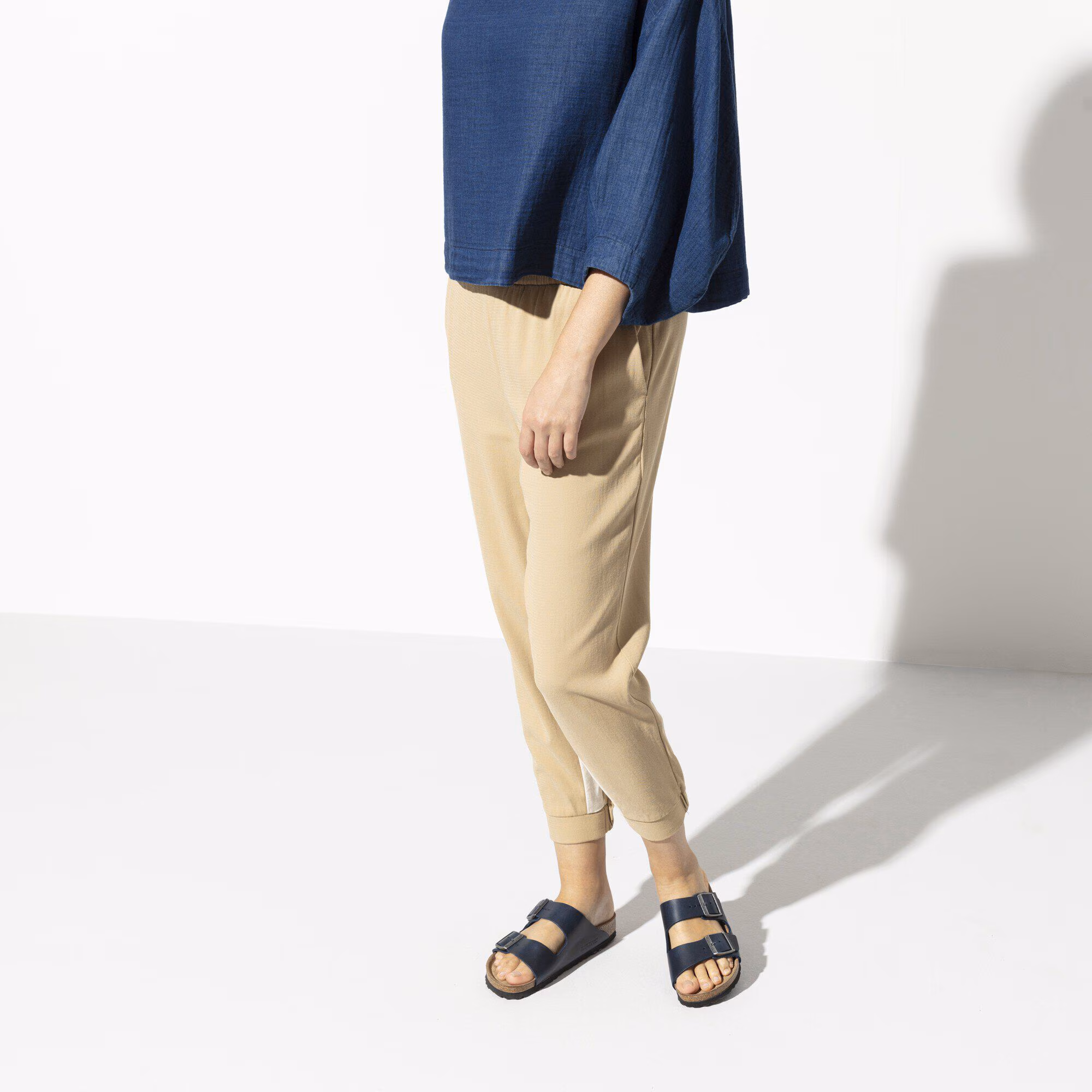 Arizona Lit de pied souple Cuir huilé - Blue