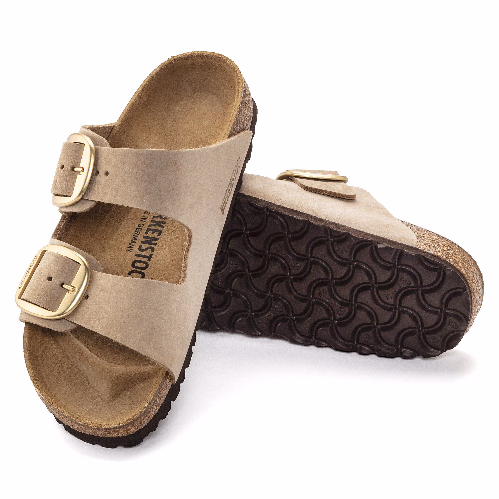 Arizona Big Buckle Cuir nubuck - Sandcastle