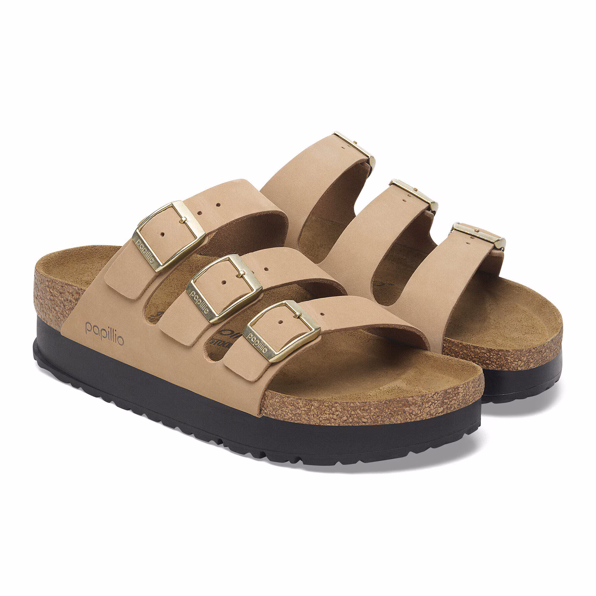 Florida Flex Platform Cuir nubuck - Sandcastle