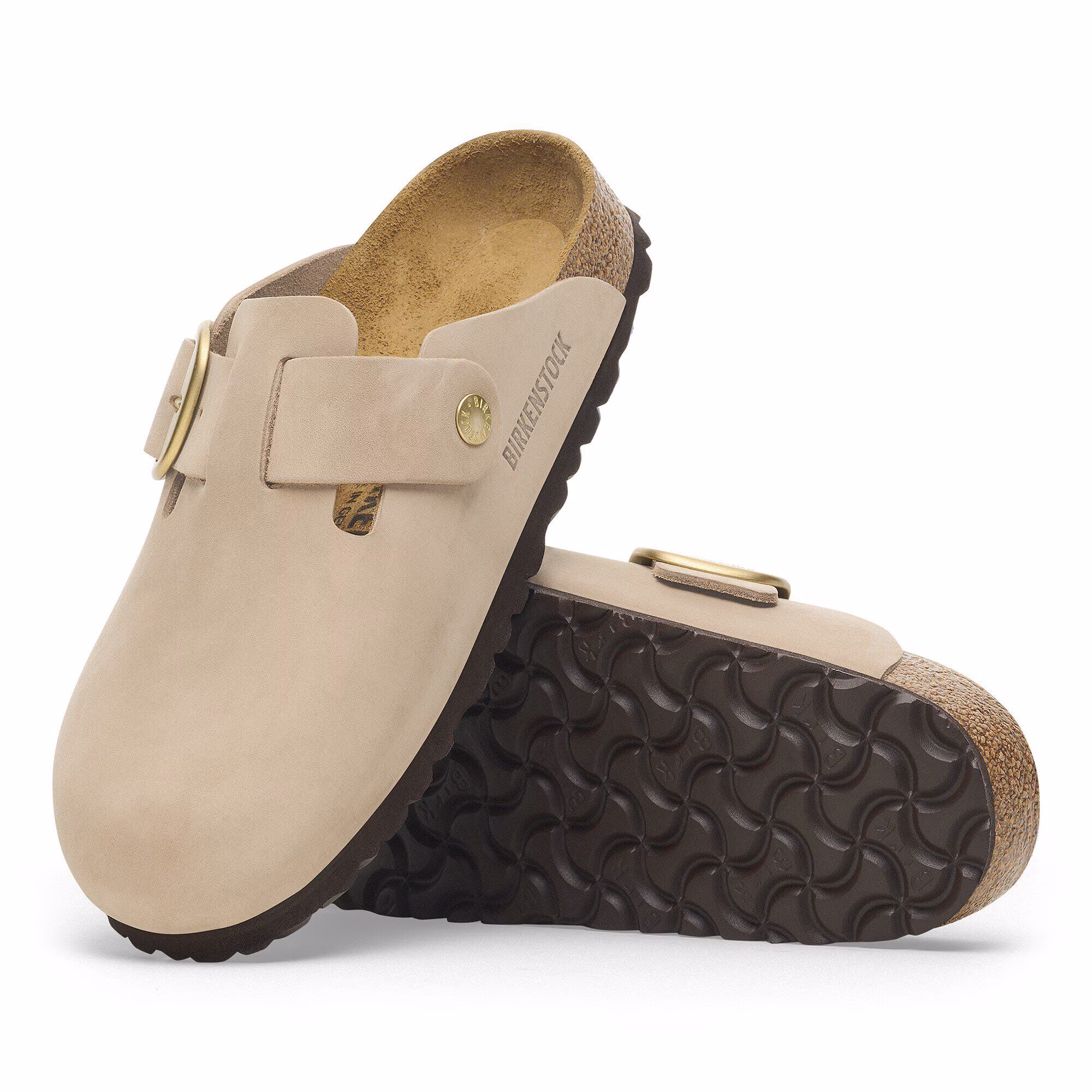 Boston Big Buckle Cuir nubuck - Sandcastle