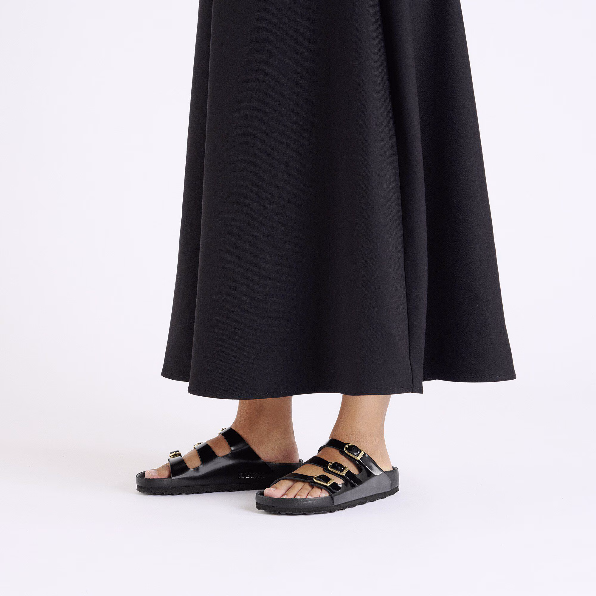 Florida  Fresh Cuir naturel verni - Noir très brillant