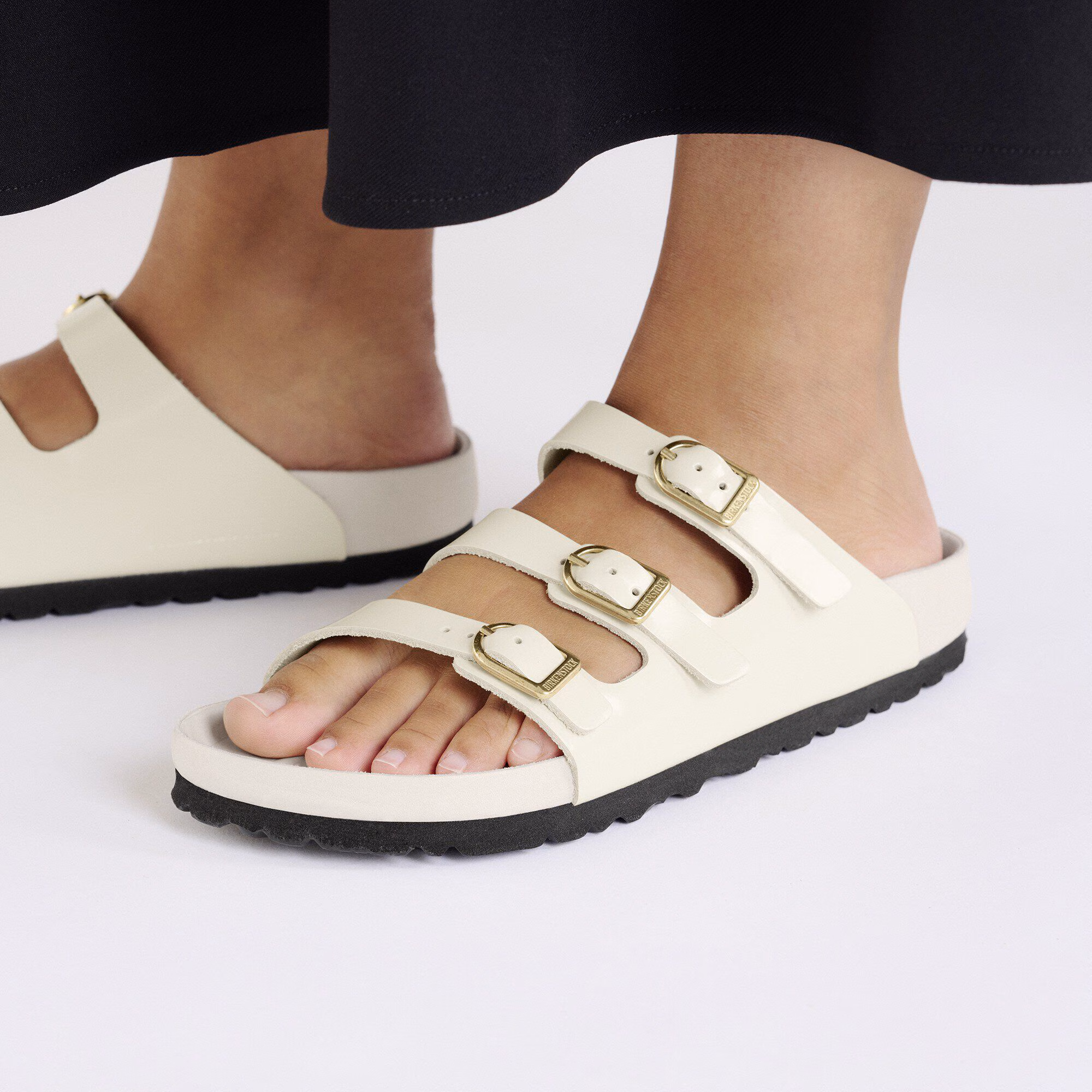 Florida  Fresh Cuir naturel verni - High-Shine Ecru