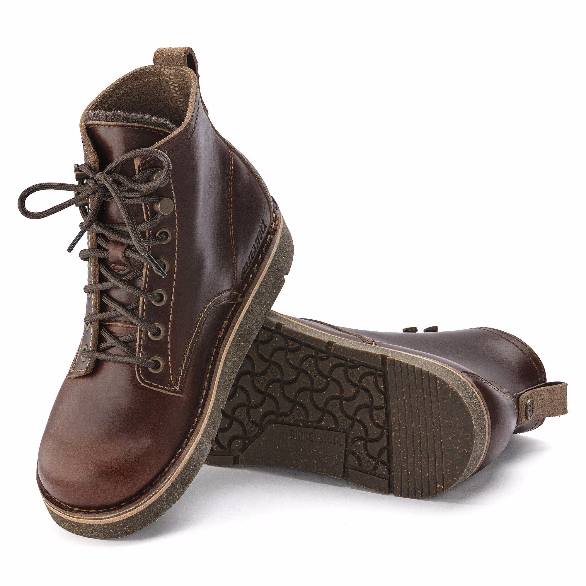 Birmingham Lace Hommes Cuir huilé - Roast