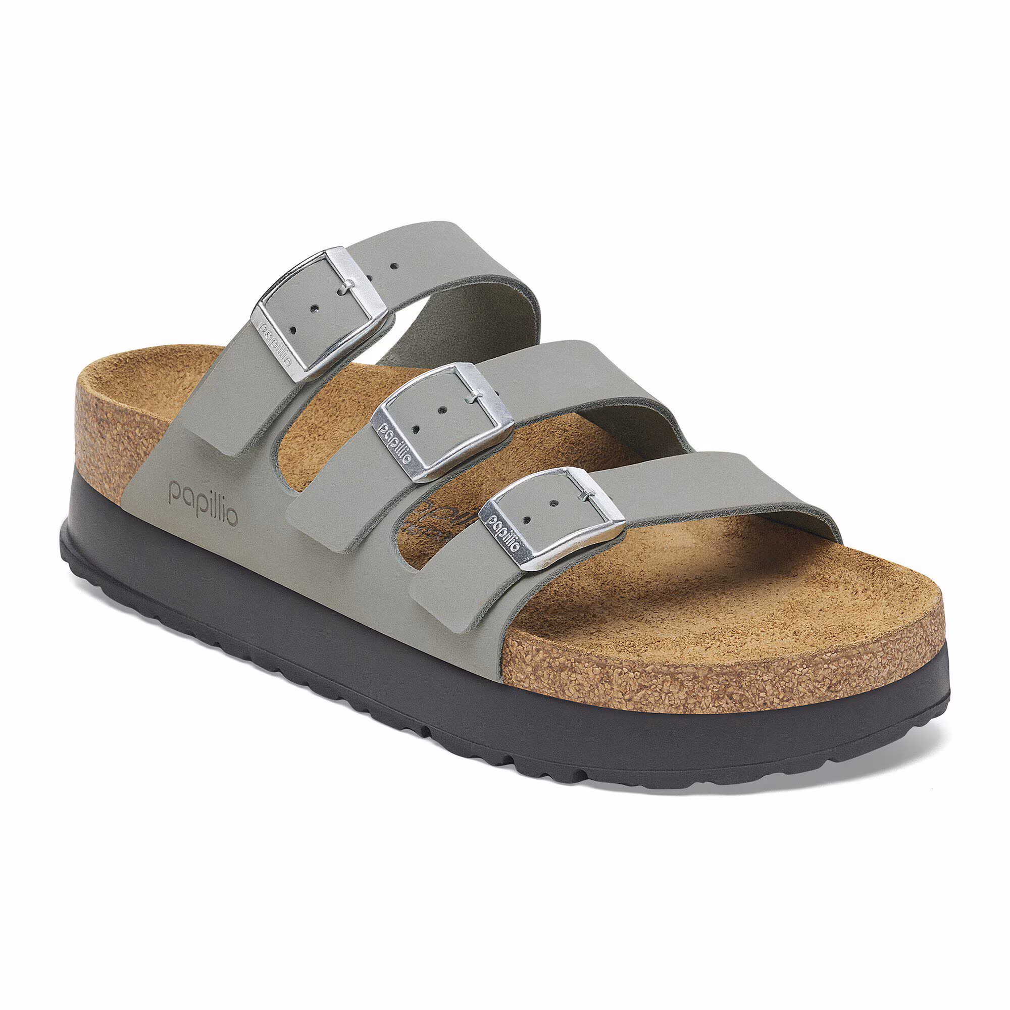 Florida Flex Platform Cuir nubuck - Pure Sage