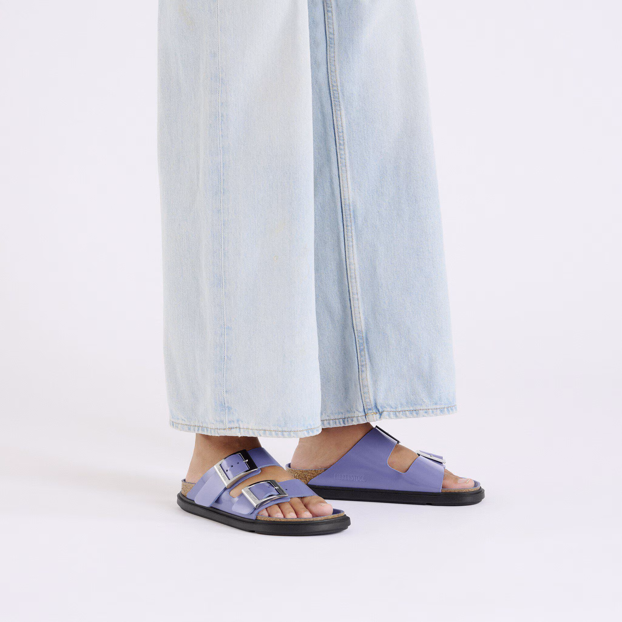 Arizona Droplet Buckle Cuir naturel verni - High-Shine Purple Dusk