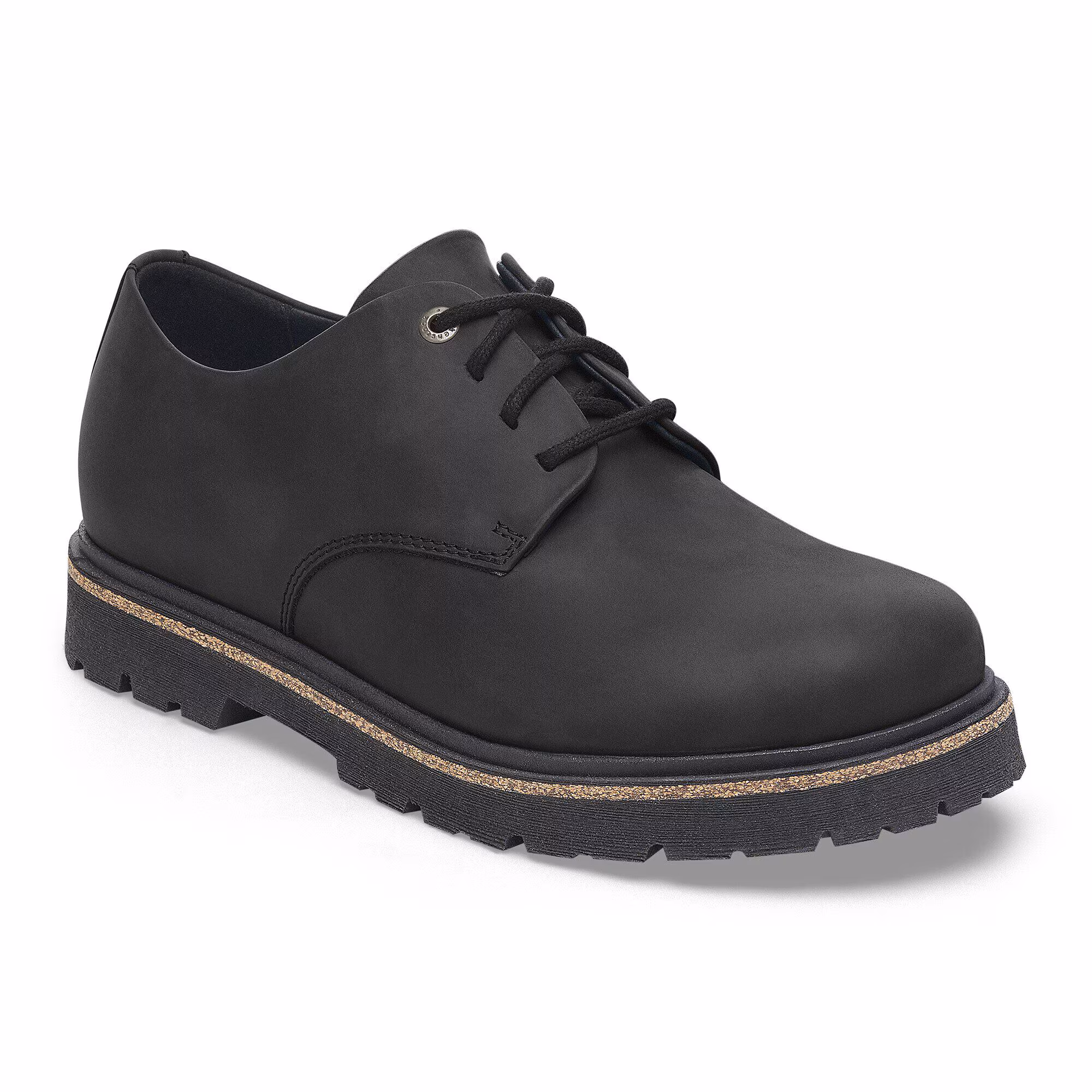 Highwood Lace Low Cuir huilé - Black