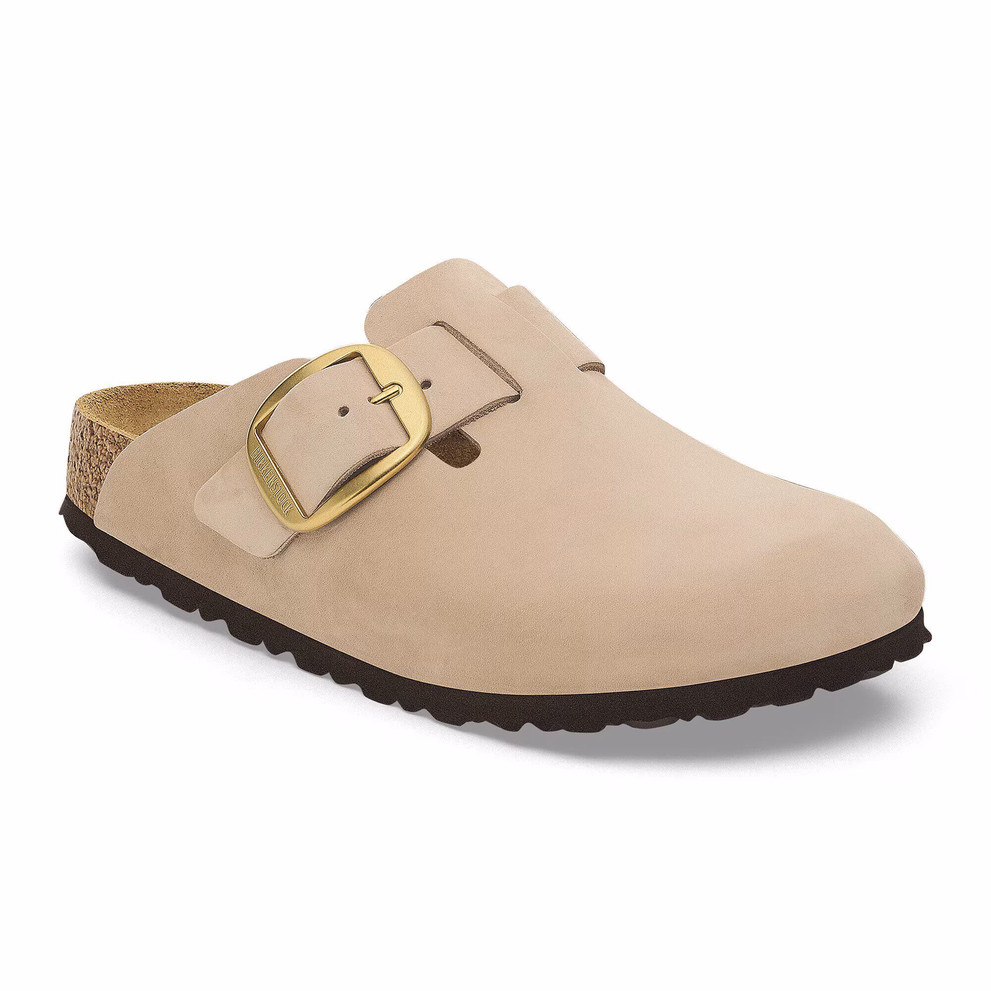 Boston Big Buckle Cuir nubuck - Sandcastle