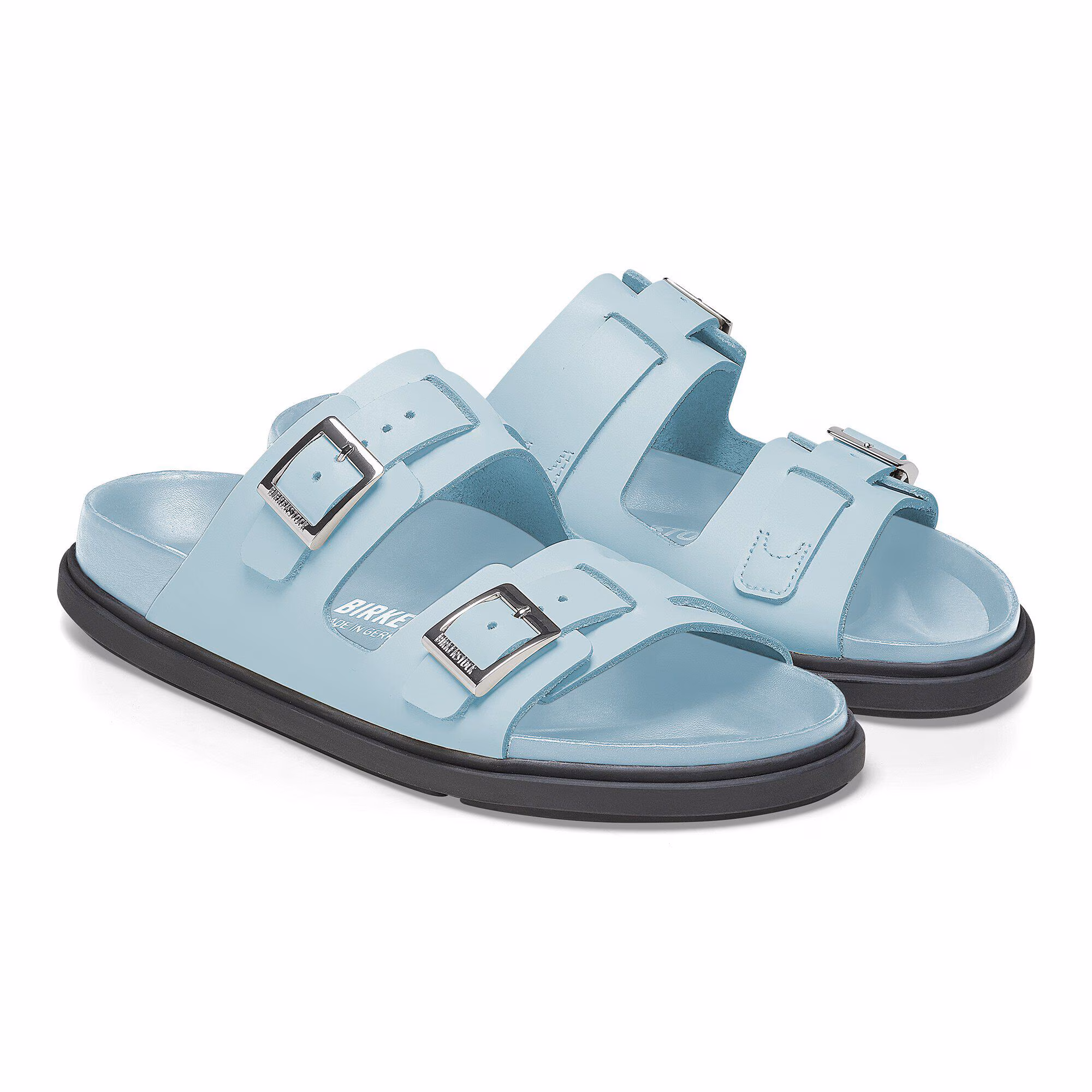 St Barths Cuir naturel - Mineral Blue