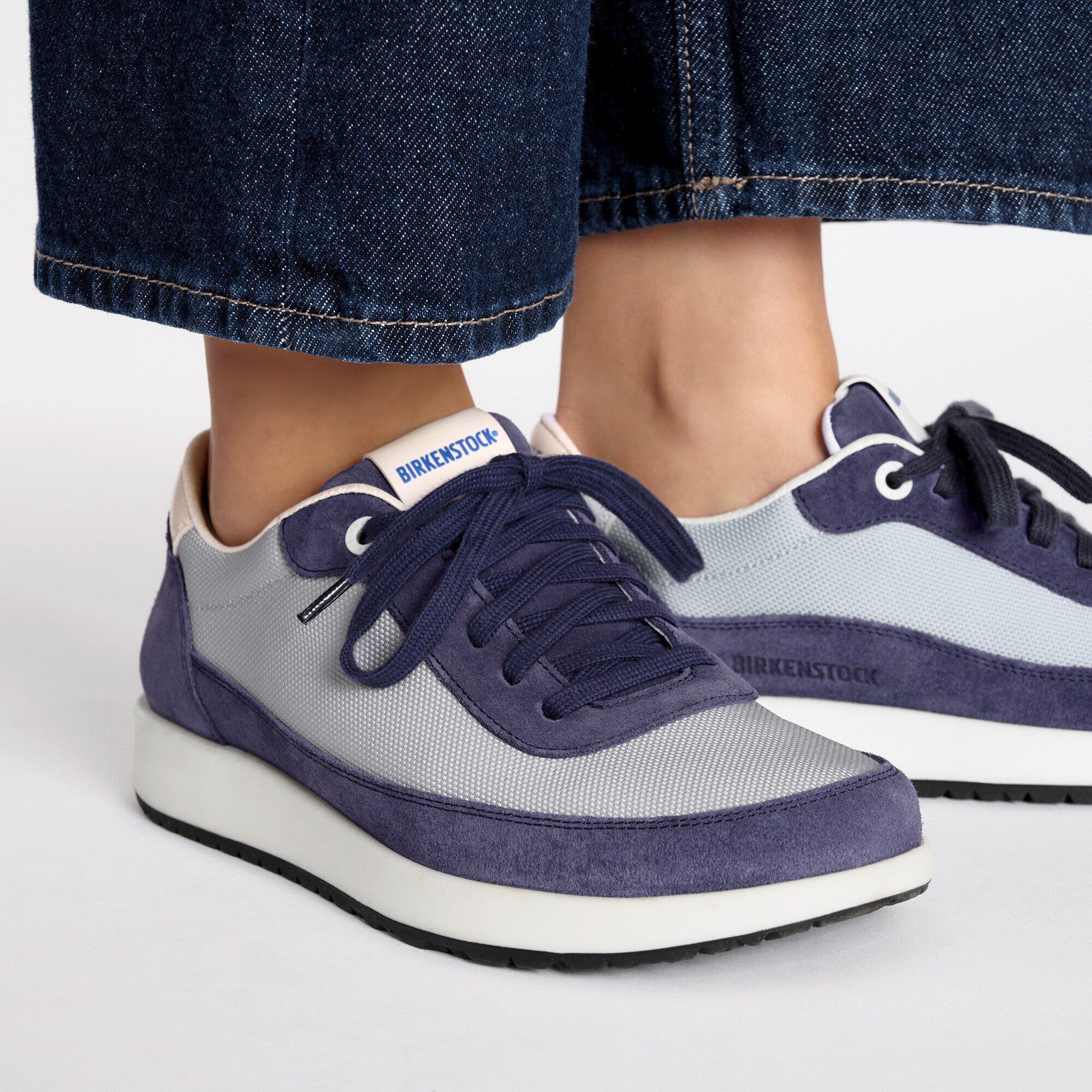 Honnef City Cuir naturel/Textile - Indigo Blue