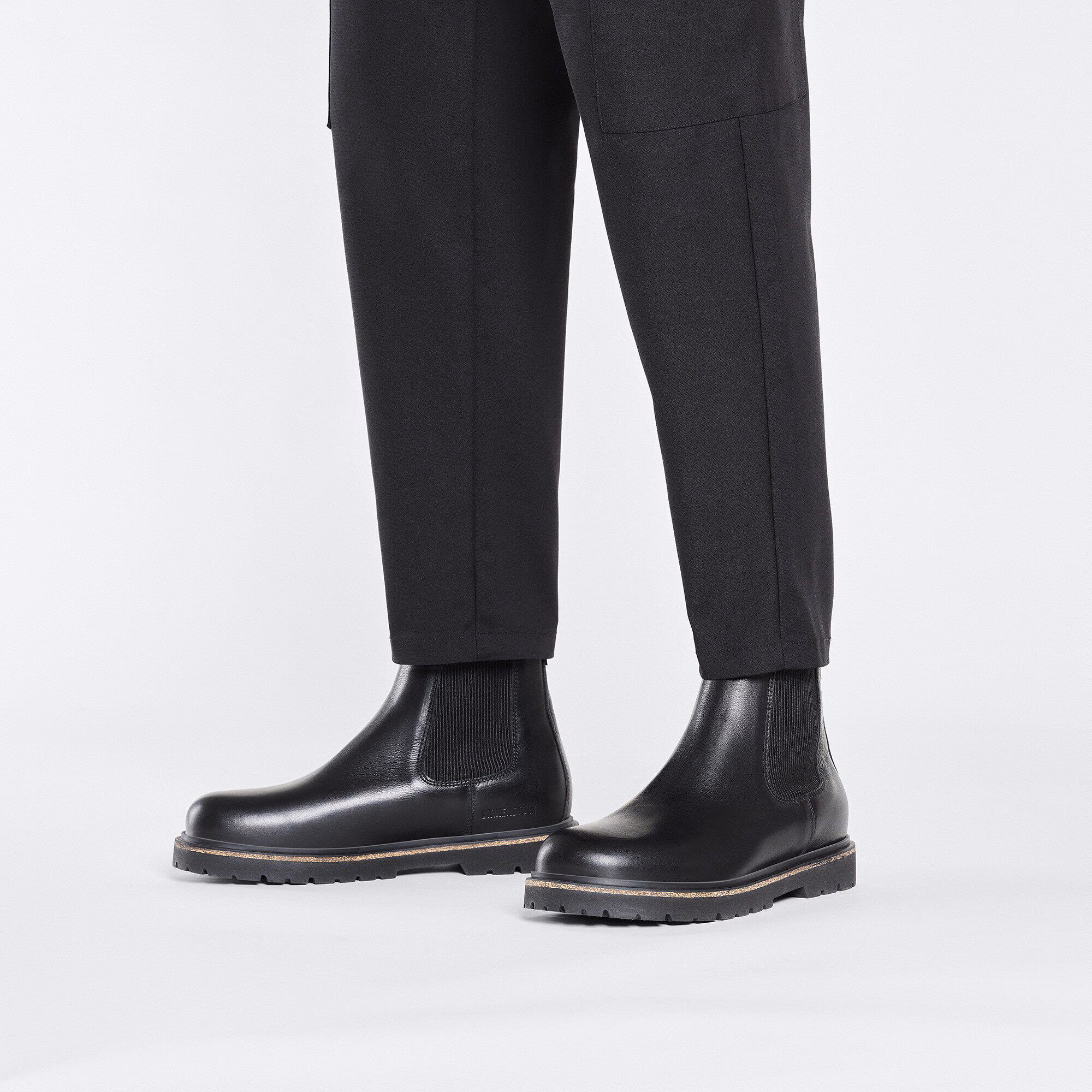 Highwood Slip On Men Cuir naturel - Black