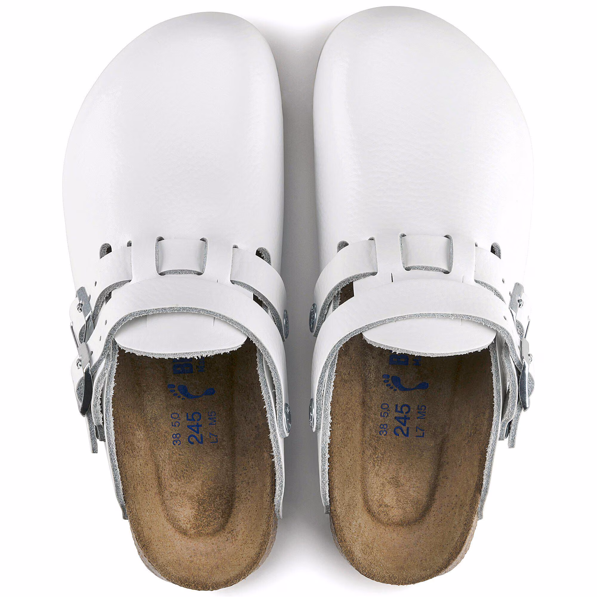 Kay SL Lit de pied souple Cuir naturel - White