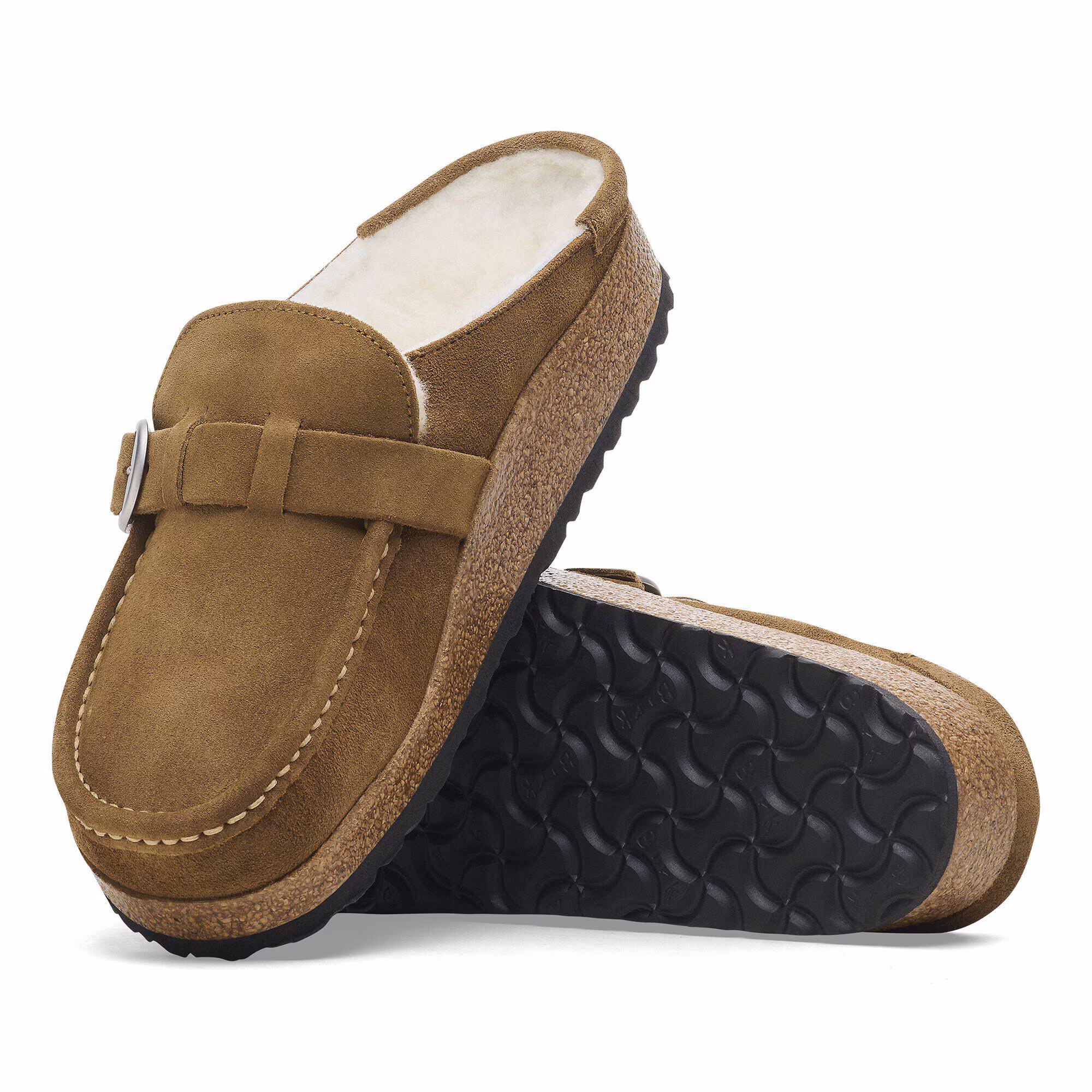 Buckley en fourrure d’agneau Suède - Thé noir