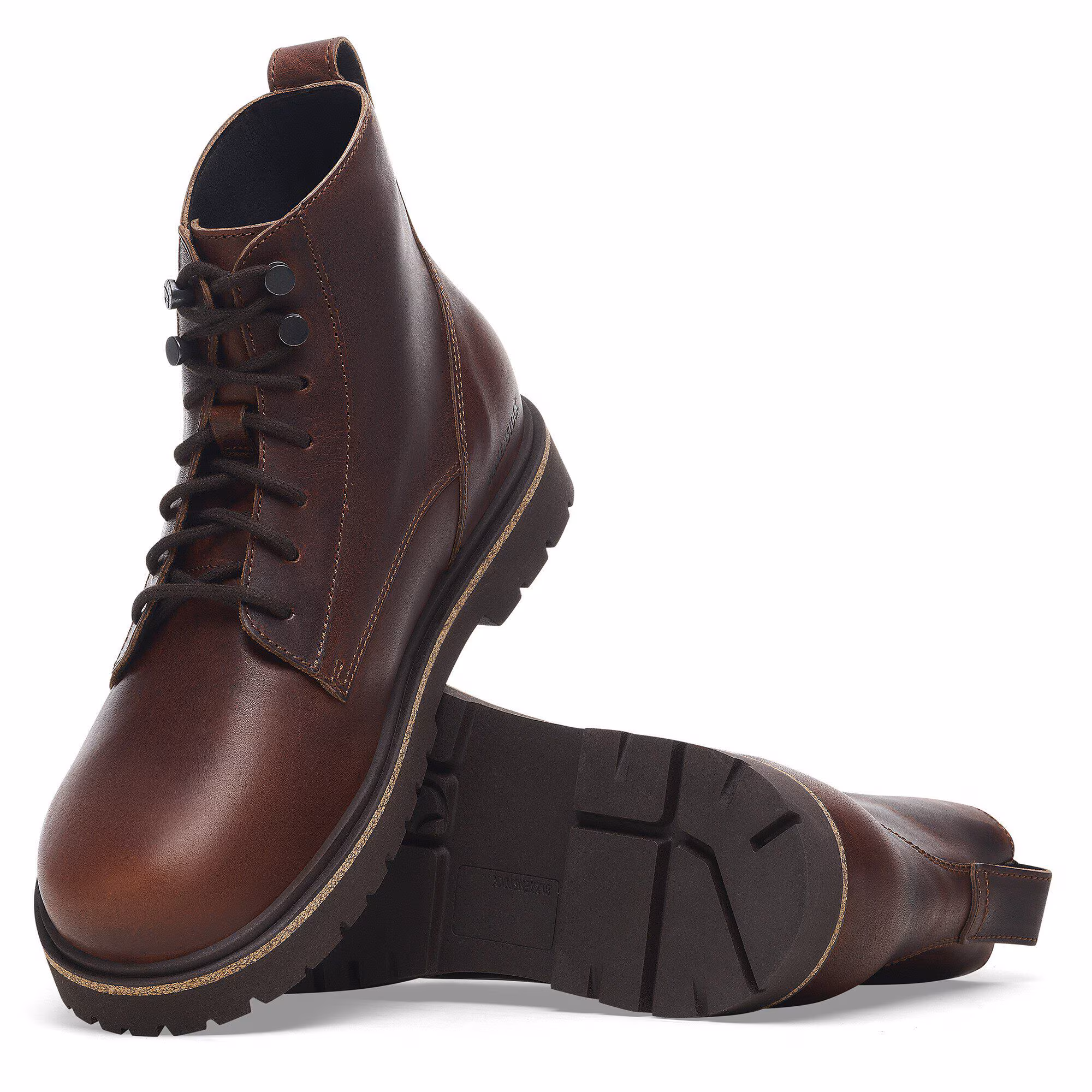 Highwood Lace Mid Men Cuir naturel - Chocolate
