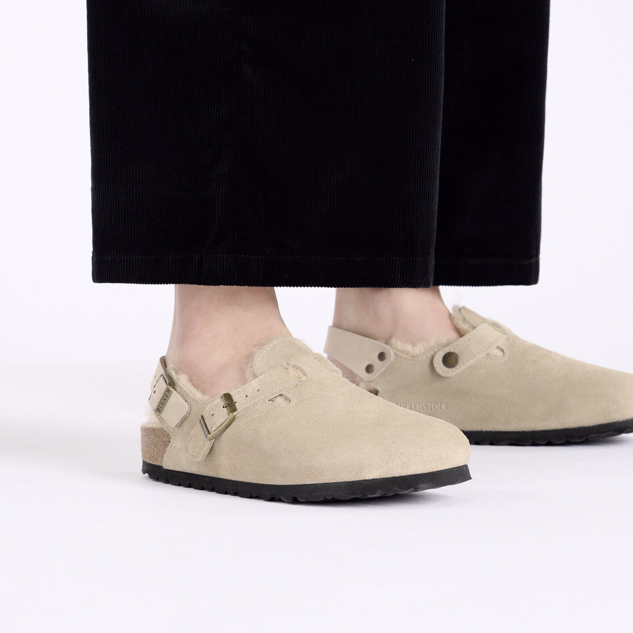 Tokio Shearling Suède/Fourrure - Taupe