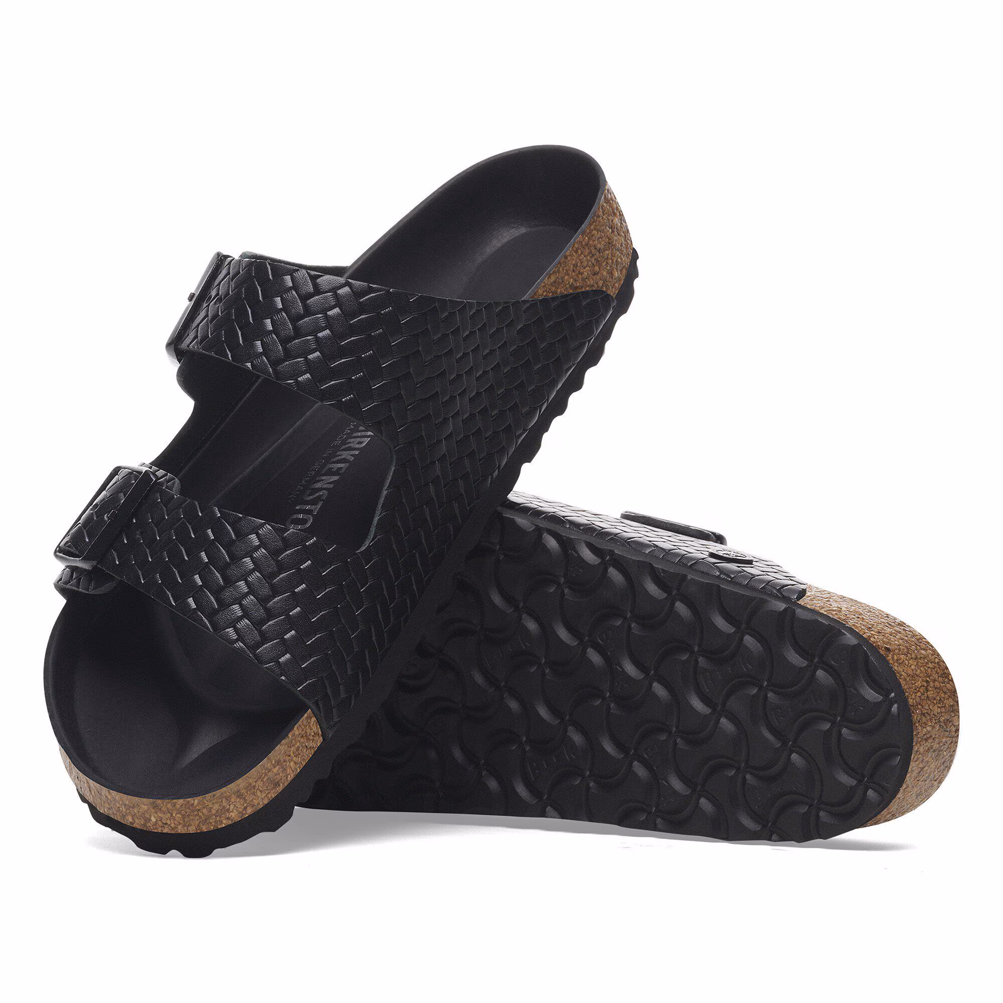Arizona Rivet Logo Cuir naturel - Woven Embossed Black