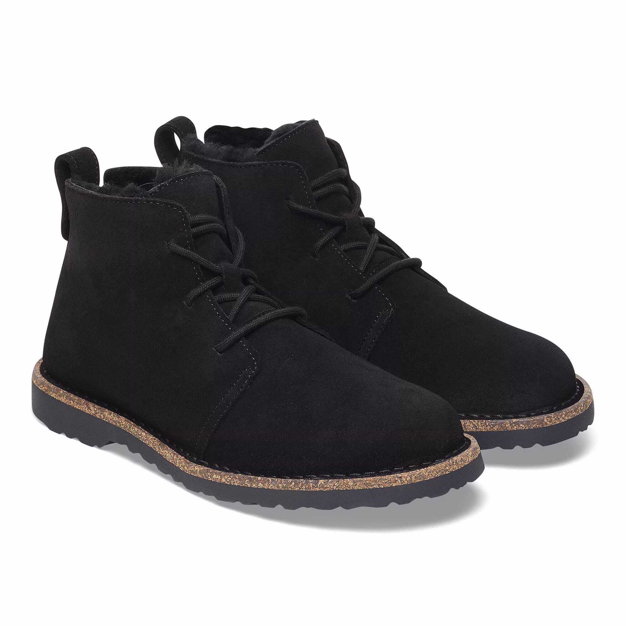 Uppsala Mid Shearling Suède - Black