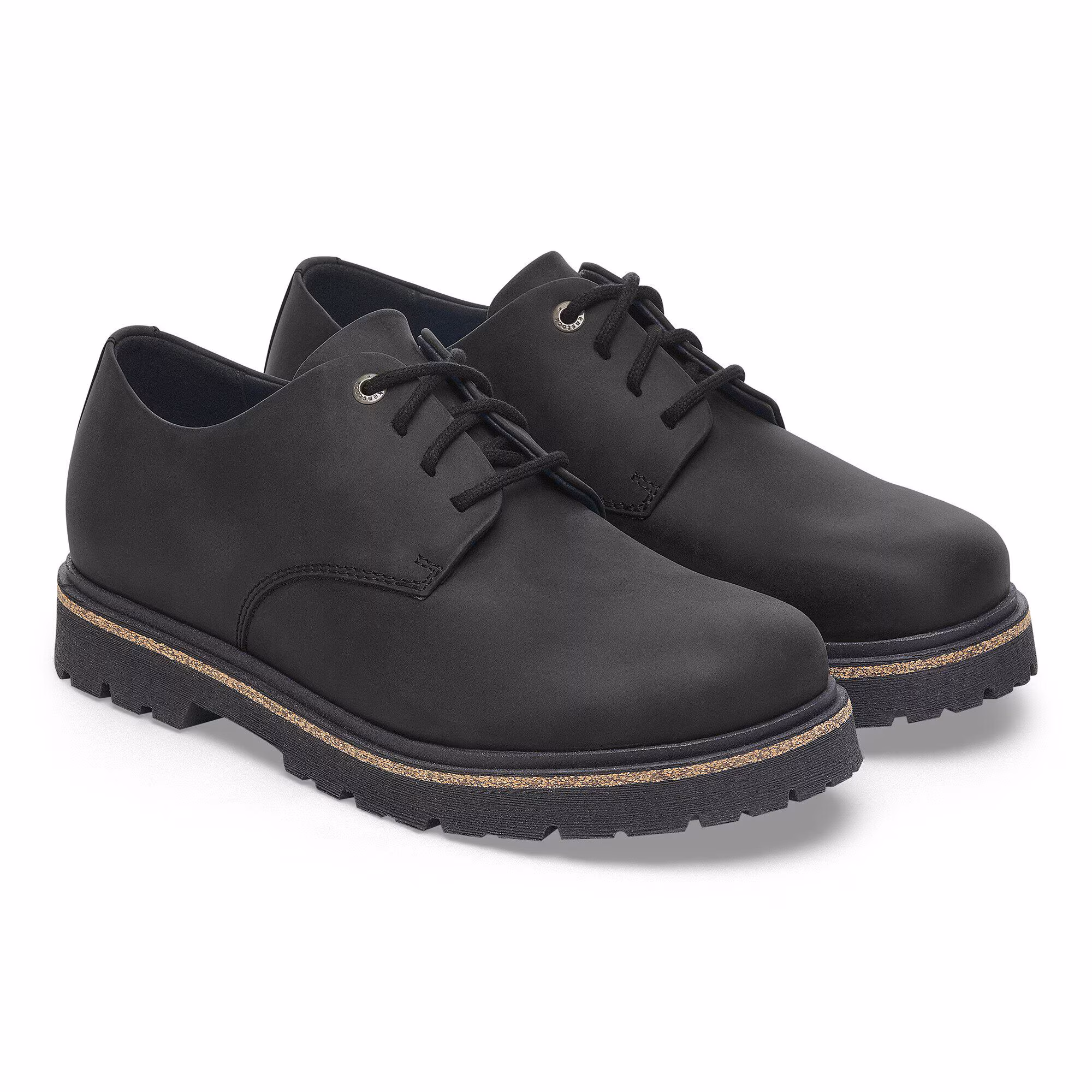 Highwood Lace Low Cuir huilé - Black
