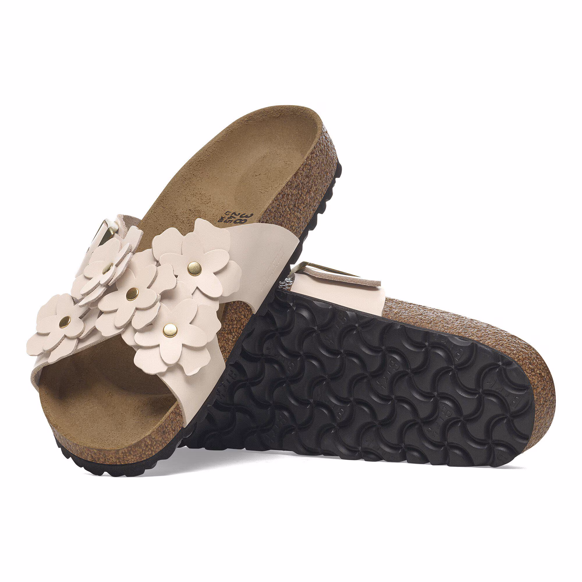 Siena Flower Embellishment Cuir naturel - Light Rose